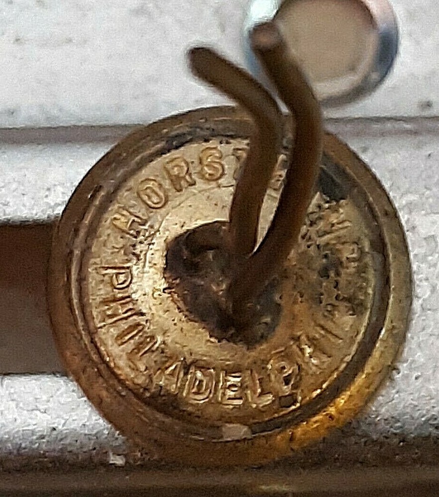 VMI Cadet Cap/hat Button 1890s Horstmann Philadelphia.