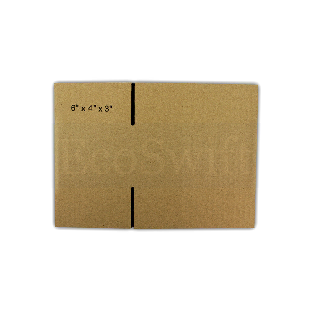 100 6x4x3 EcoSwift Cardboard Packing Moving Shipping Boxes Corrugated Box Carton