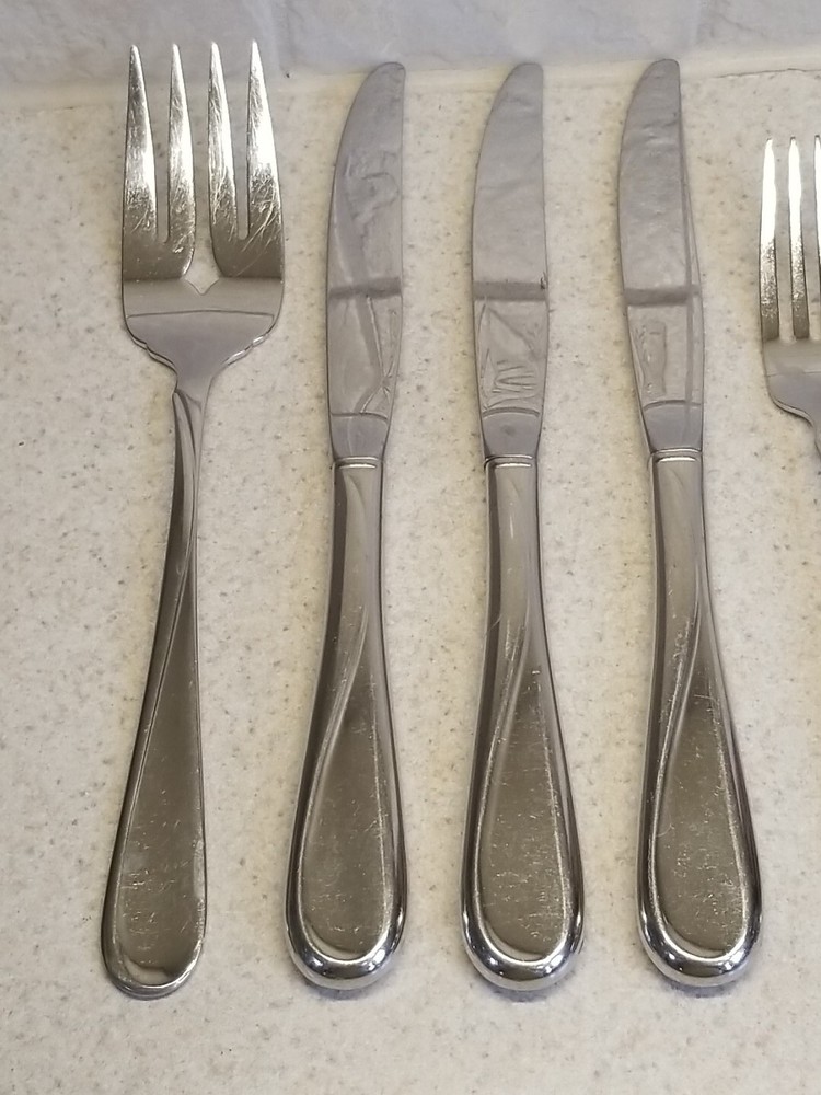 ONEIDA USA STAINLESS FLATWARE FLIGHT RELIANCE 7 PC MISCELLANEOUS BATCH