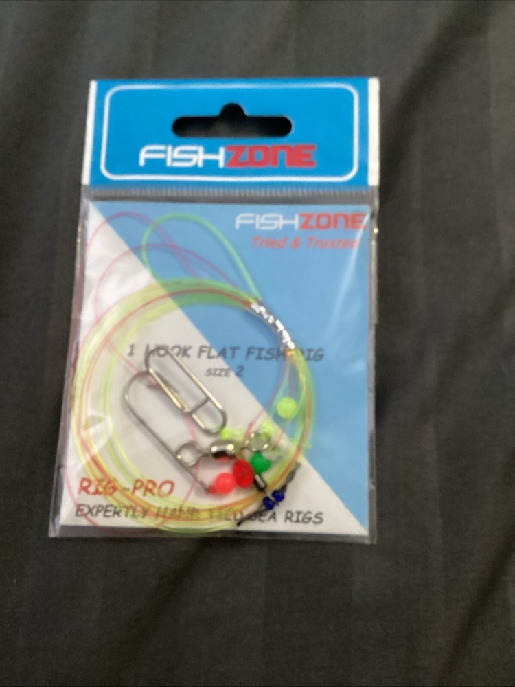 Fishzone 1 Hook Flat Fish Rig Size 2