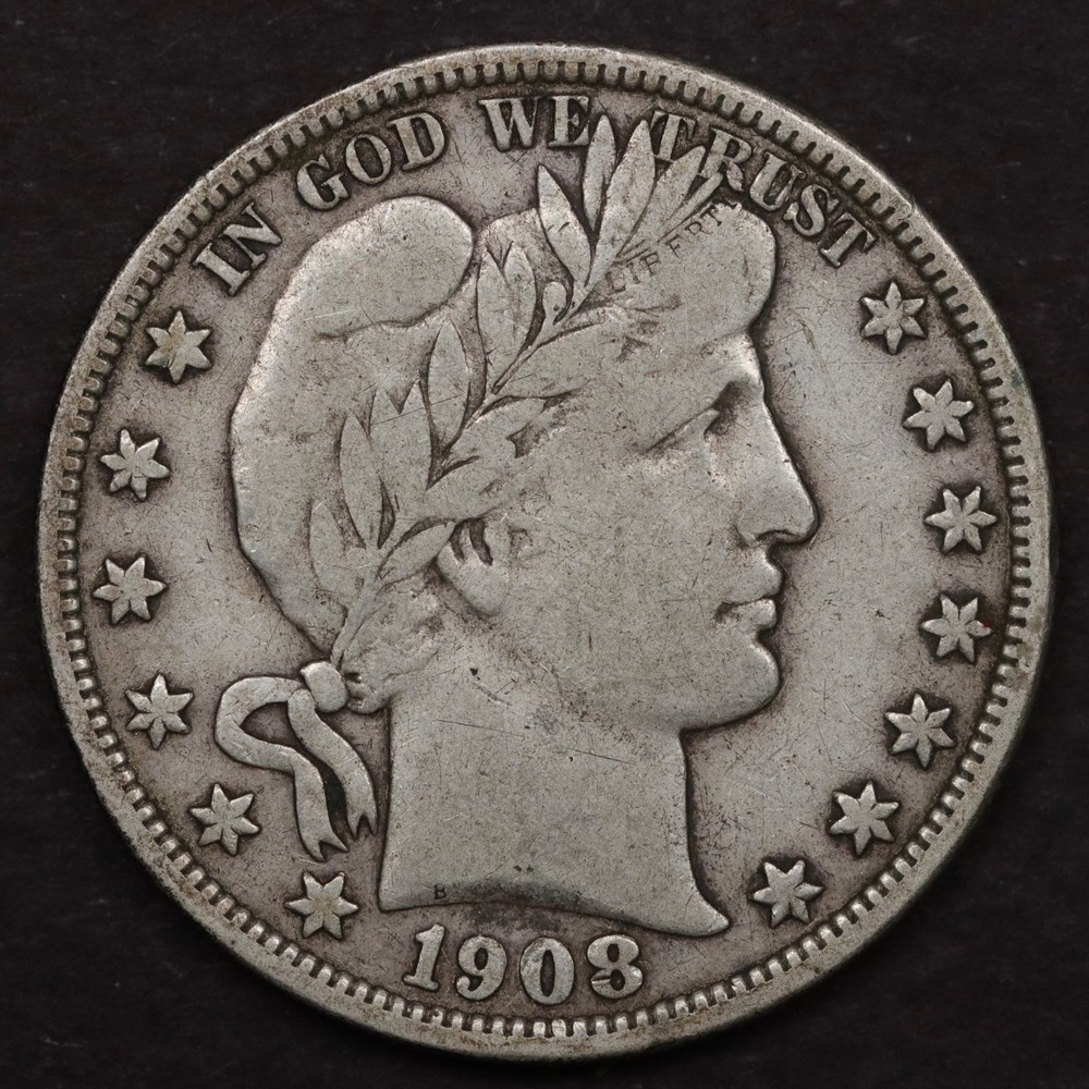 1908-O 50c Barber Half Dollar - VF