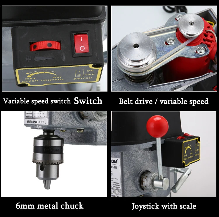 340W Mini Multi-Function Small Electric Drill Micro Bench Drill Drilling Machine