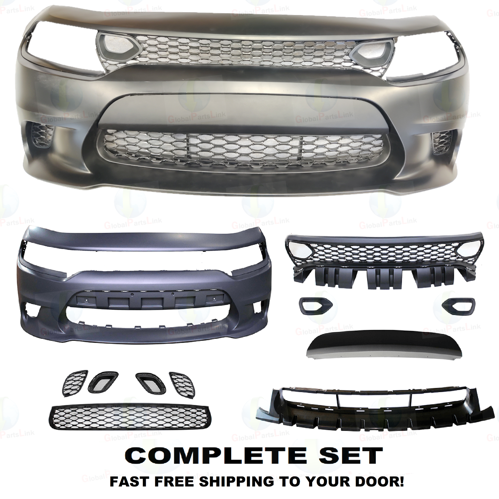 FOR 2015-2023 Dodge Charger SRT-8 SRT Hellcat FRONT BUMPER SET