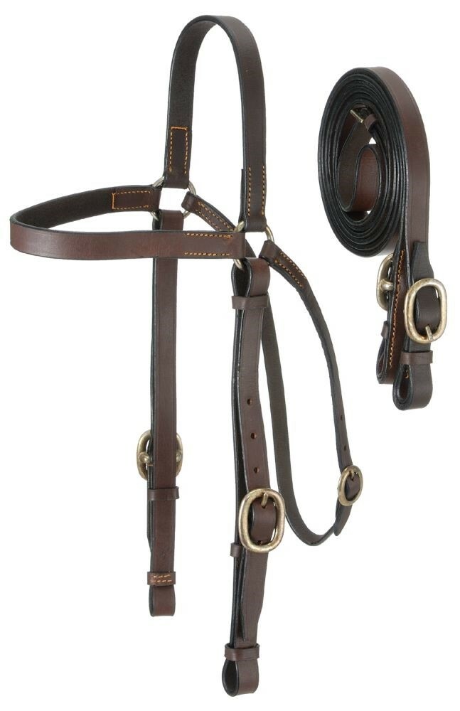 Australian Barco Bridle - Headstall and Reins - Dark Oil or Black Leather