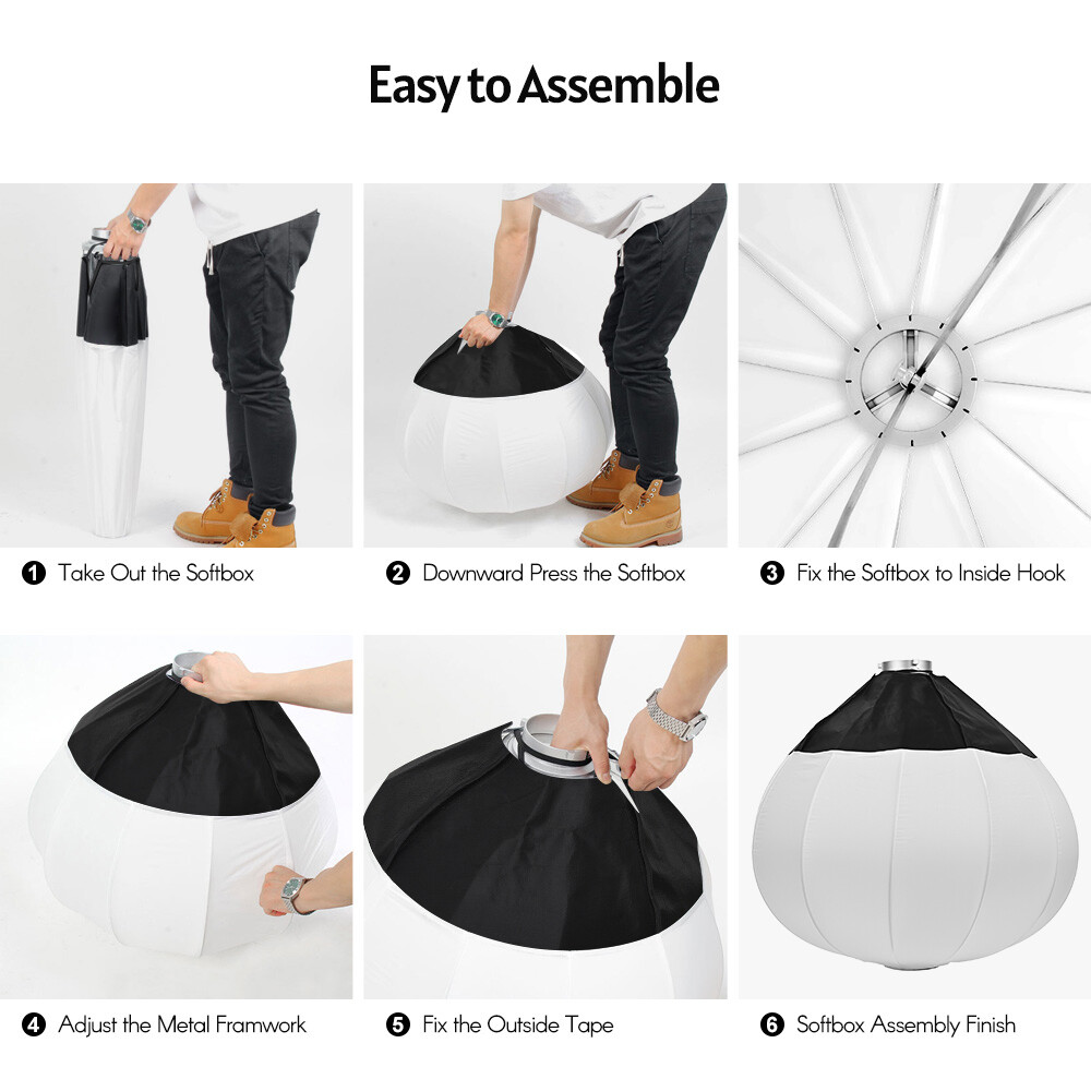 65cm/26inch Lantern Softbox Spherical Collapsible Soft Box D8B8