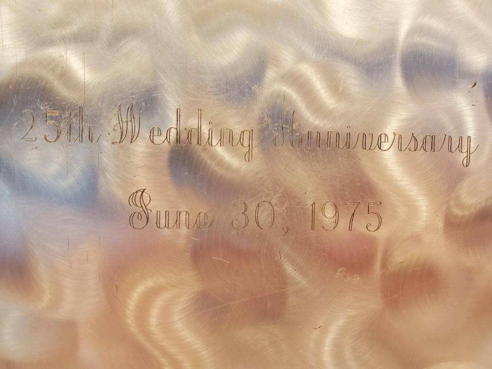 WMF-Ikora GERMANY Brush Swirl Finish Silver Plated 18" TRAY EUC