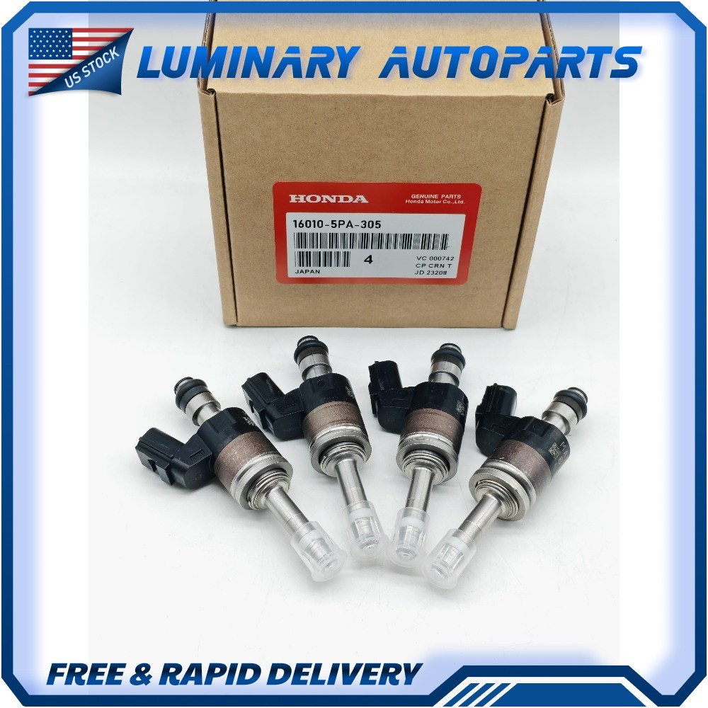 4PCS GENUINE OEM FUEL INJECTORS 16010-5PA-305 FOR ACCORD CR-V CIVIC 1.5L TURBO