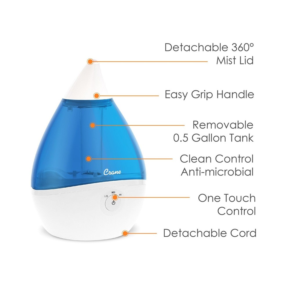 Cool Mist Air Humidifier with Adjustable Humidity Control and Aroma Diffuser