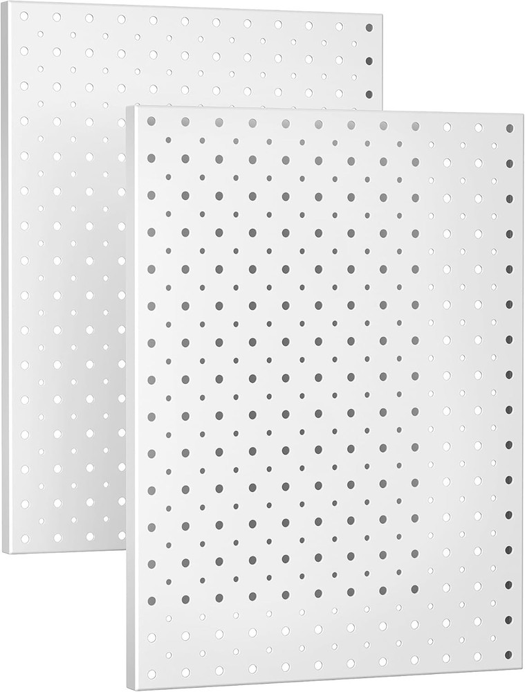 Versatile Gray Pegboard Wall Panels - Rust-Resistant with Easy Installation