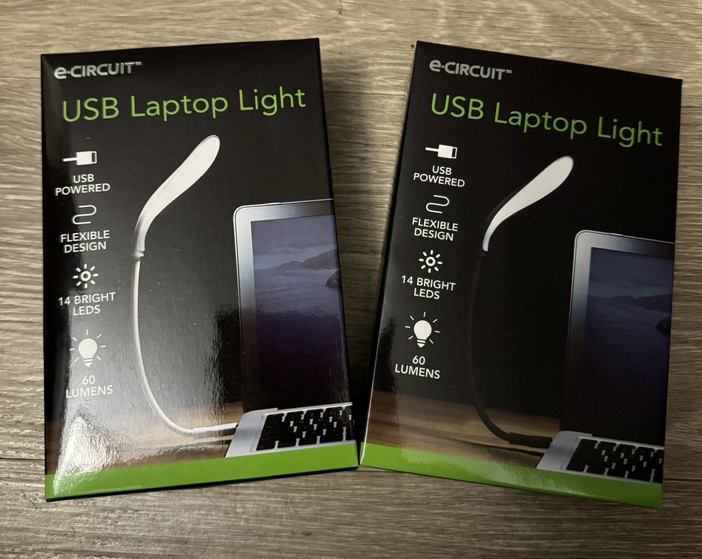 2 Pcs E-Circuit USB Laptop Light No Batteries Needed, 14 LED Lights✅