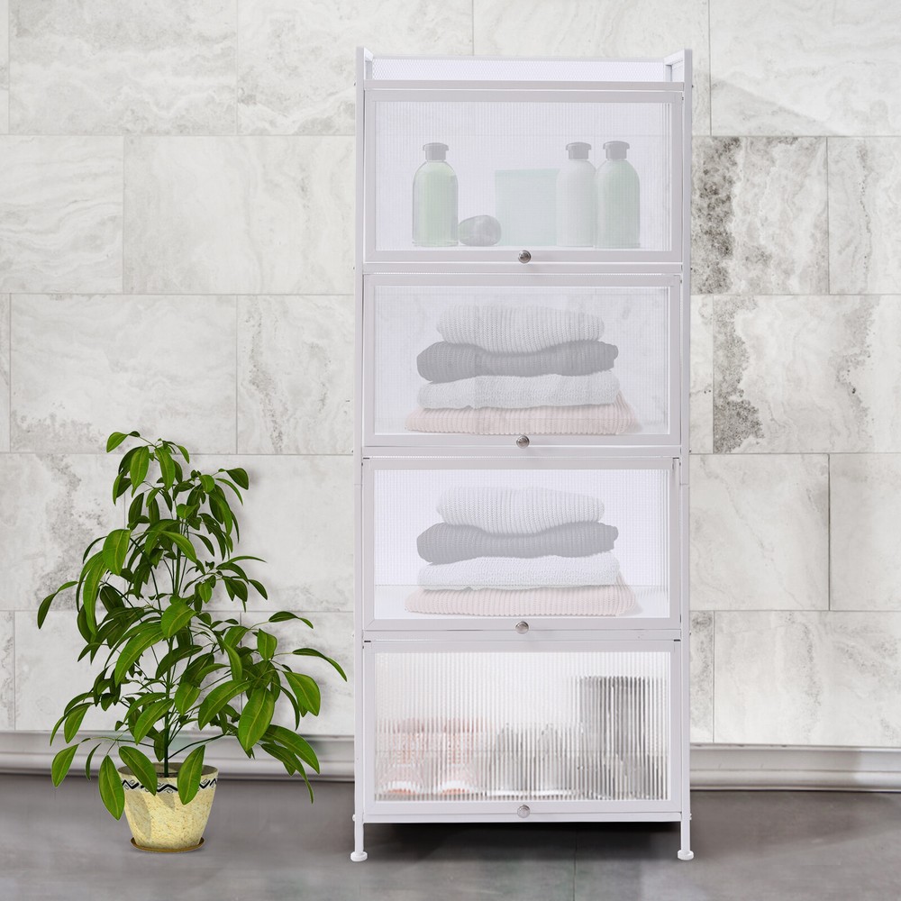 Sideboard Storage Cabinet with 4 Open Shelves for Kitchen