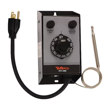 Tempco Pct10002 Temp Ctrl Box, Analog, 120V, 15A, 150-550F