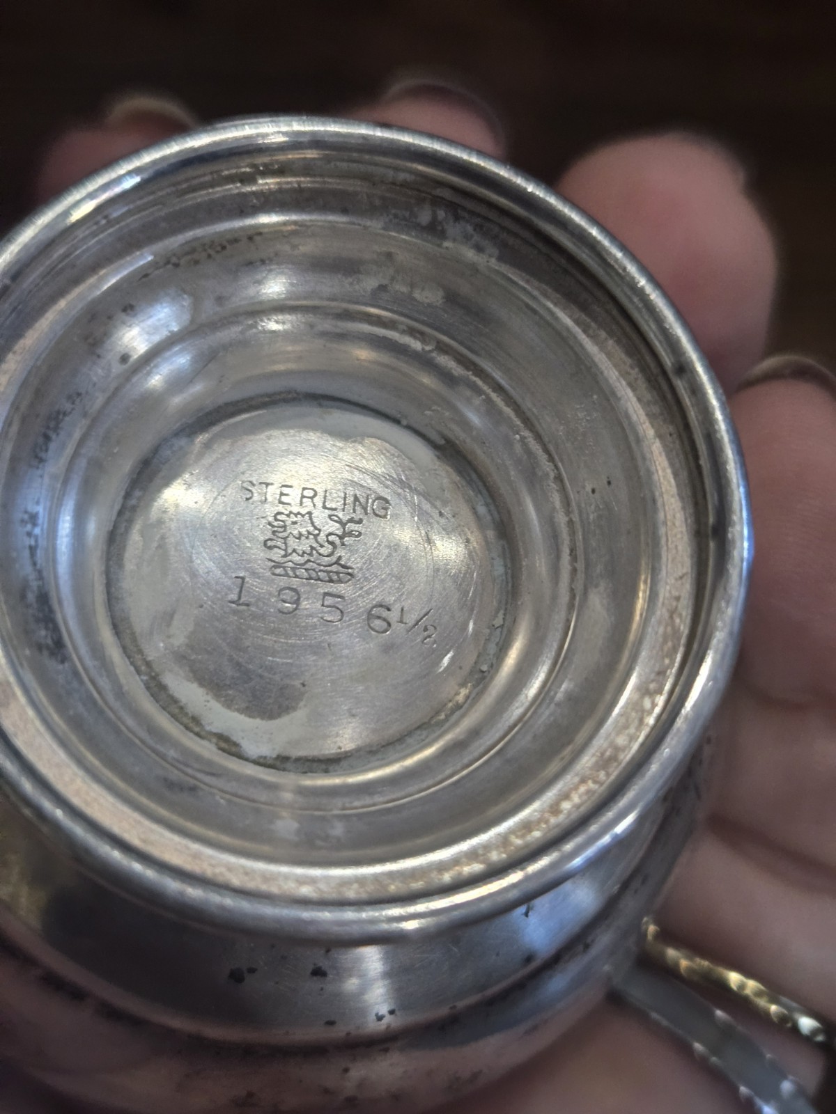 VINTAGE PAIR STERLING SILVER SALT CELLAR w/COBALT BLUE GLASS INSERT