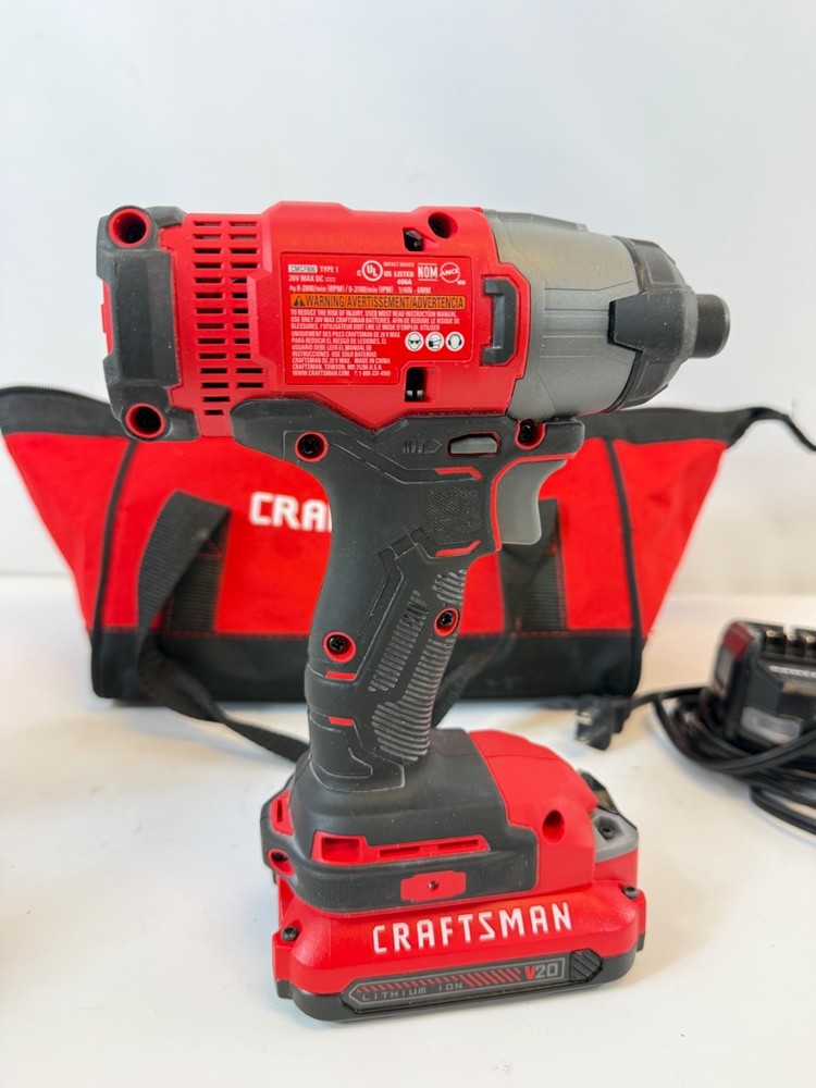Craftsman 2-Tool Combo Kit CMCK200C2, CMCD700 Drill/Driver & CMCF800 Driver, 20V