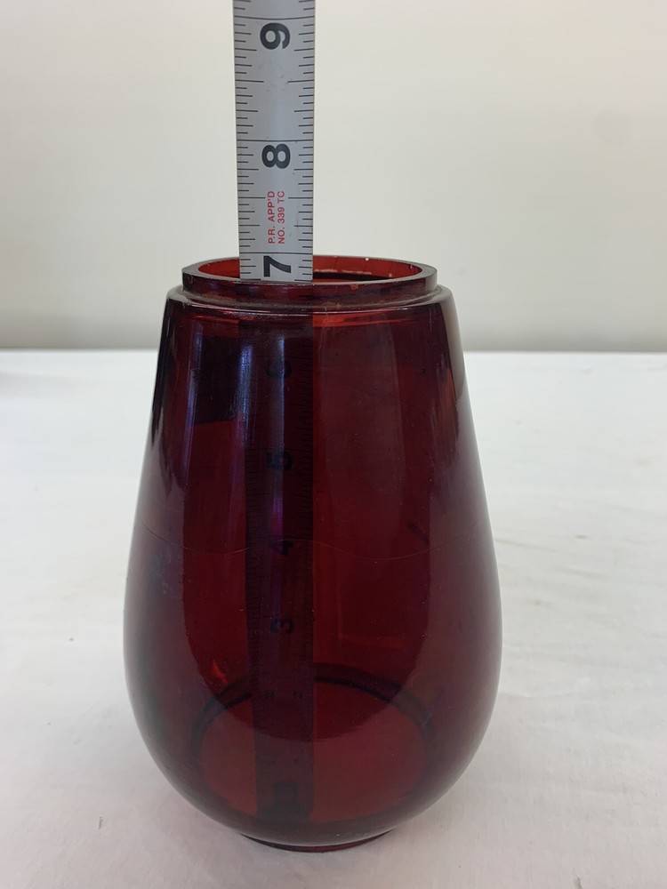 Vintage Ruby Red Glass Railroad Lantern Globe Replacement