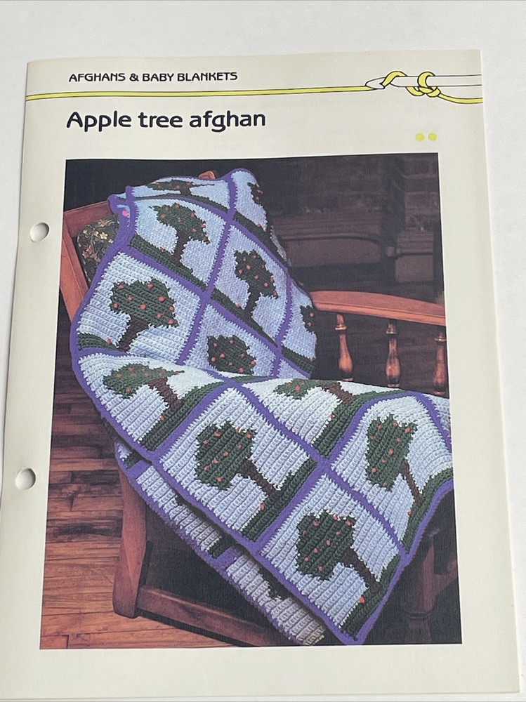 Marshall Cavendish Apple Tree Afghan Blanket  Crochet Pattern