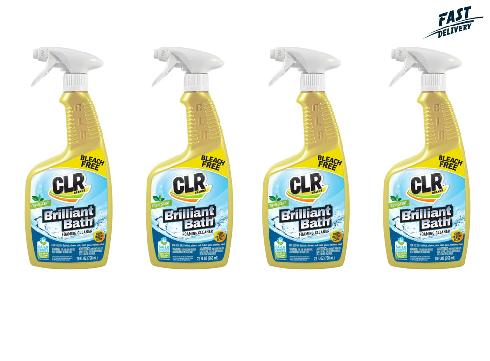 CLR Brilliant Bath Foaming Multi-Surface Cleaner, Fresh Scent, (4 Pack)