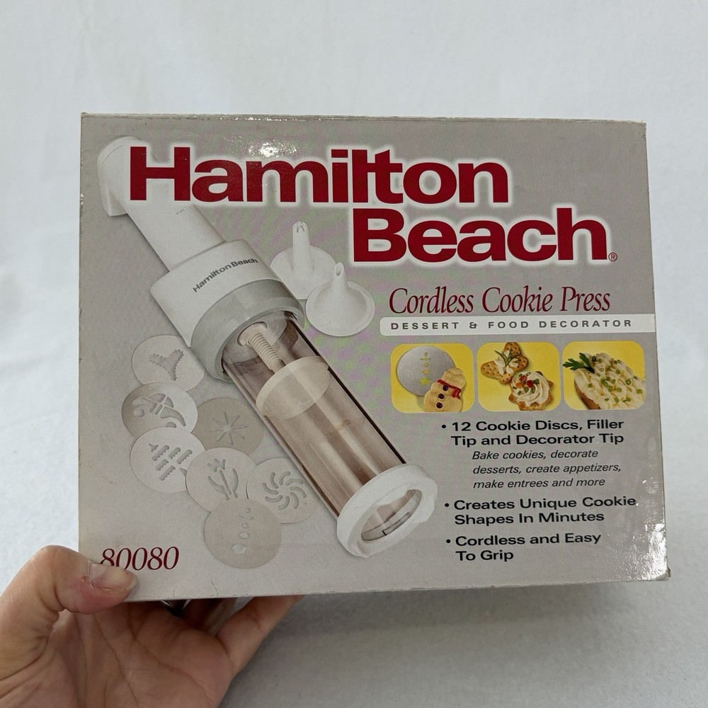 Hamilton Beach Cordless Cookie Press 80080 WORKS