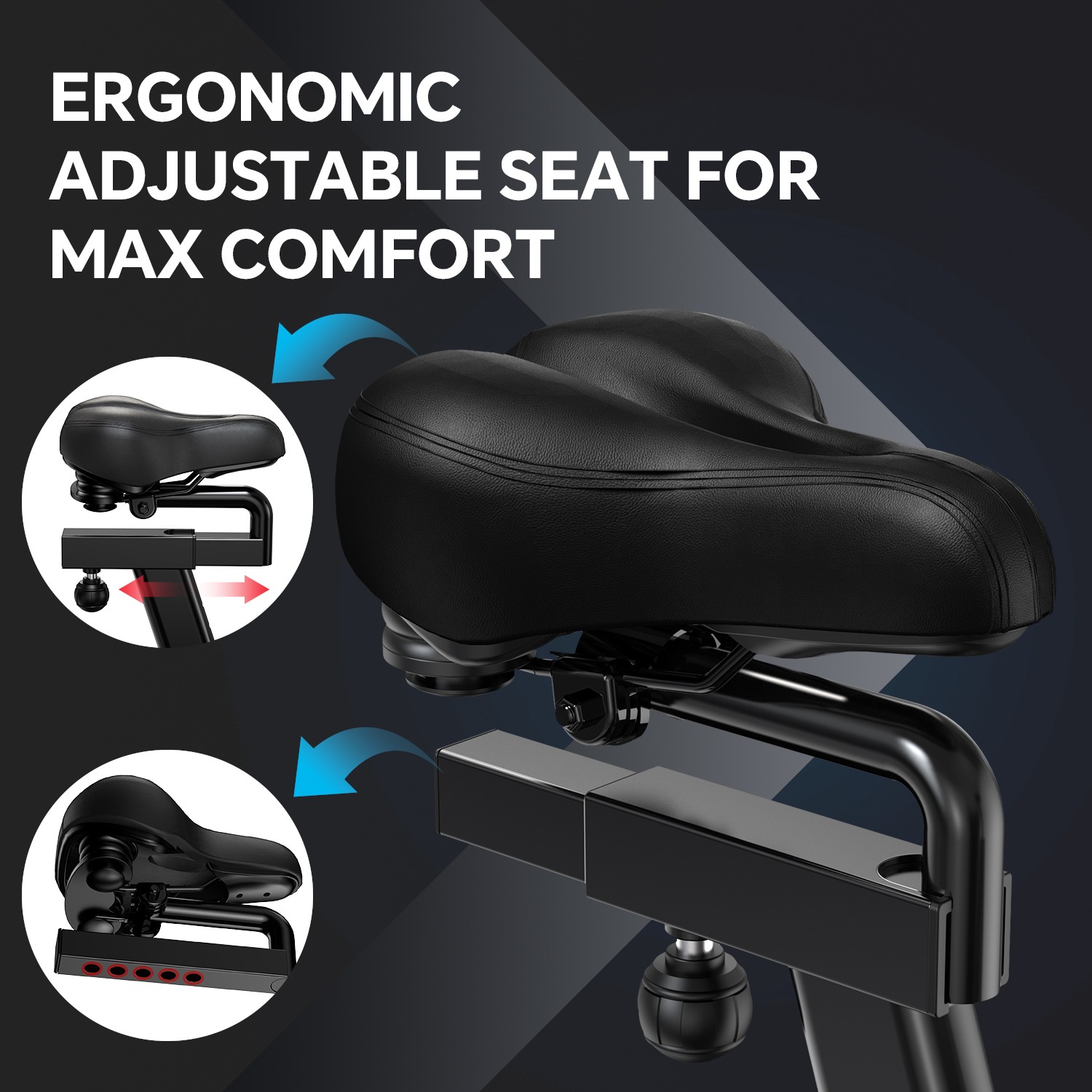 Home Fitness Fan Bike Indoor Cycling Exercise Bike Workout Bike Air Resistance