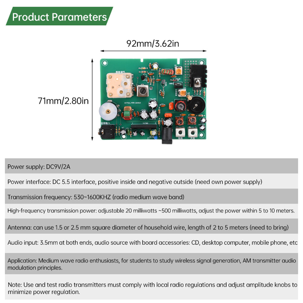 530-1600khz AM Radio Transmitter Experimental Micropower Medium Wave Transmitter