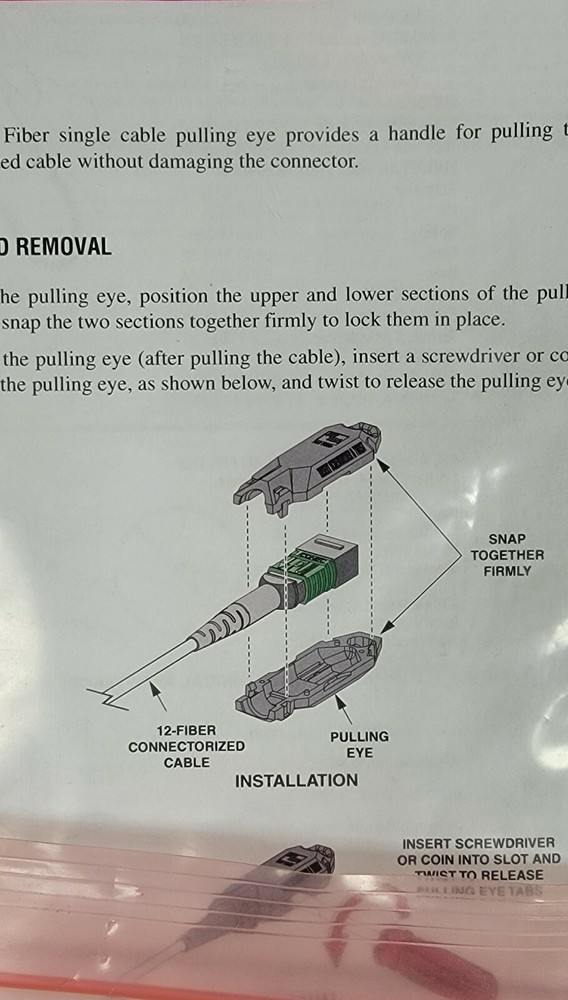 ADC rapid fiber single cable pulling eye