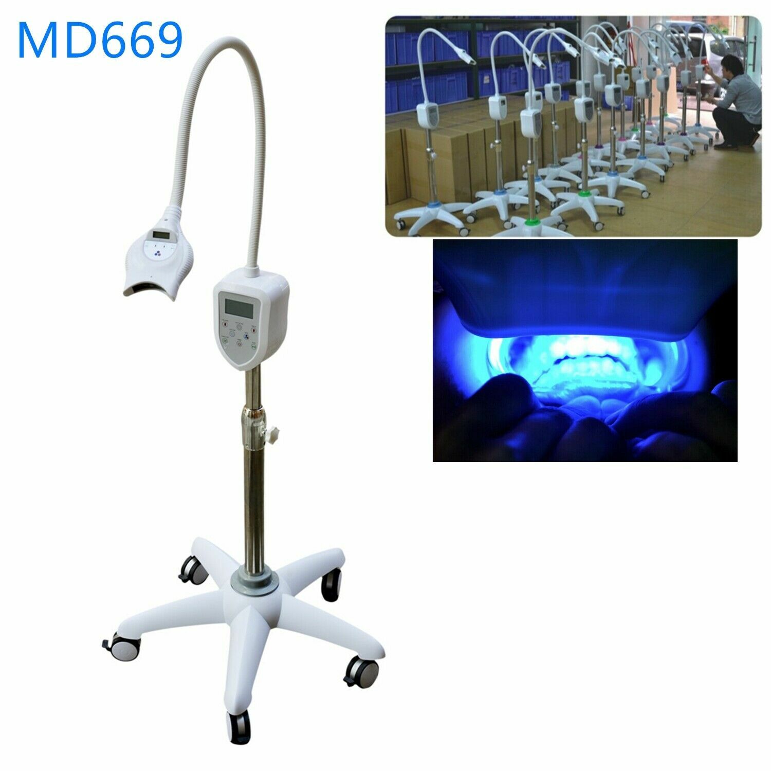 38W MD669 Teeth Whitening Machine Dental Bleaching Lamp 28W Blue 10W Red Light
