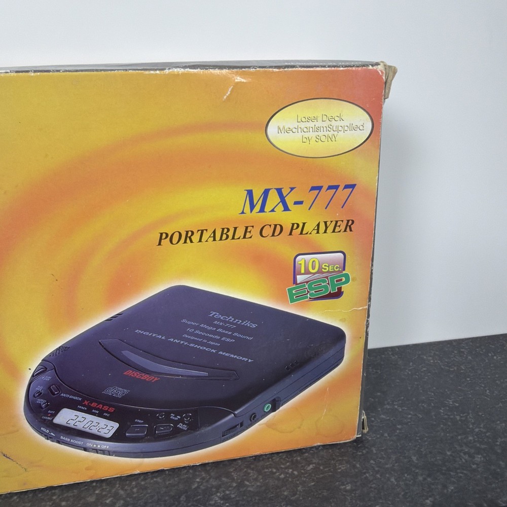 Techniks Discboy MX-777 Portable CD Player Walkman Boxed (READ DESCRIPTION)