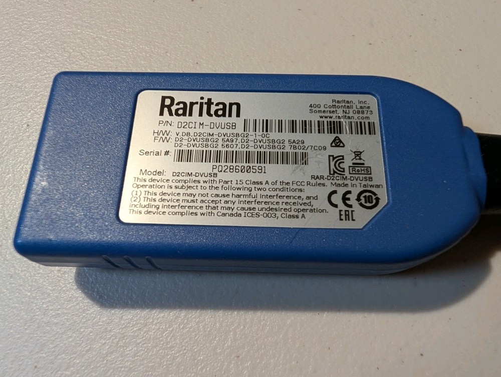 Raritan CIM w/Dual USB/VGA (D2CIM-DVUSB) - Computer Interface Module