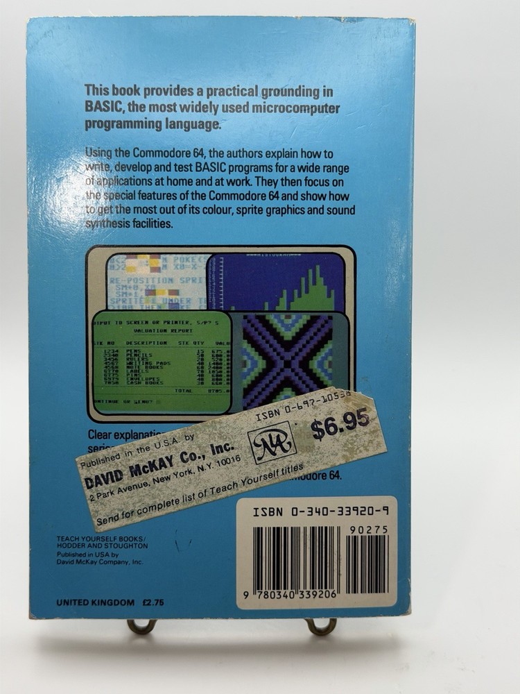 Vintage 1983 Teach Yourself Computer Programming Commodore Carter Huzan