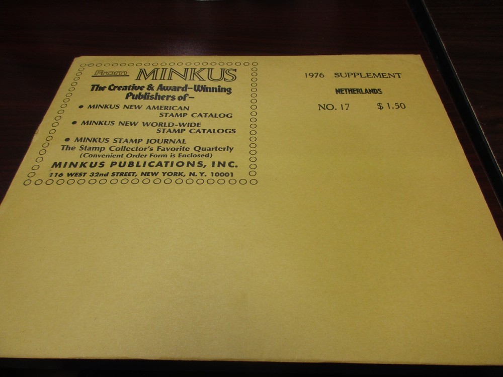 "MINKUS"  1976  SUPPLEMENT NETHERLANDS  #17  W/FREE SHIPPING!!!