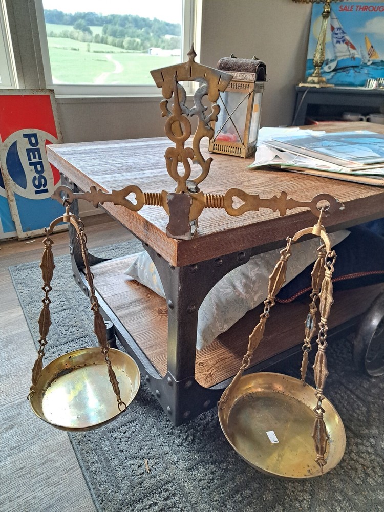 Vintage  Brass Scale  top .   Missing Bottom..