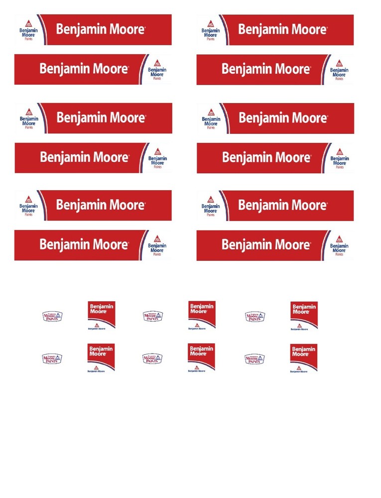 N Scale Truck / Trailer Decals " Benjamin Moore " ( for 45' Trailers )