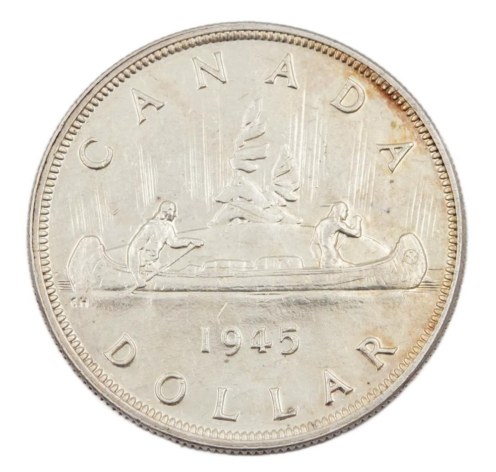 1945 Canada silver dollar nice EF+