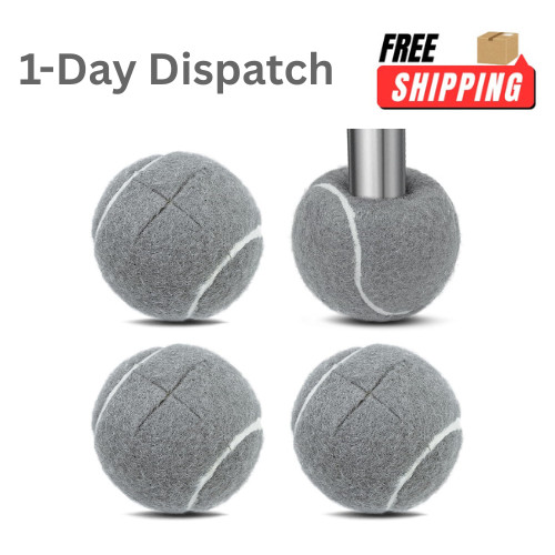 Pre-Cut Walker Tennis Balls 4PCS Gray Walker Glides Floor Protector Seniors