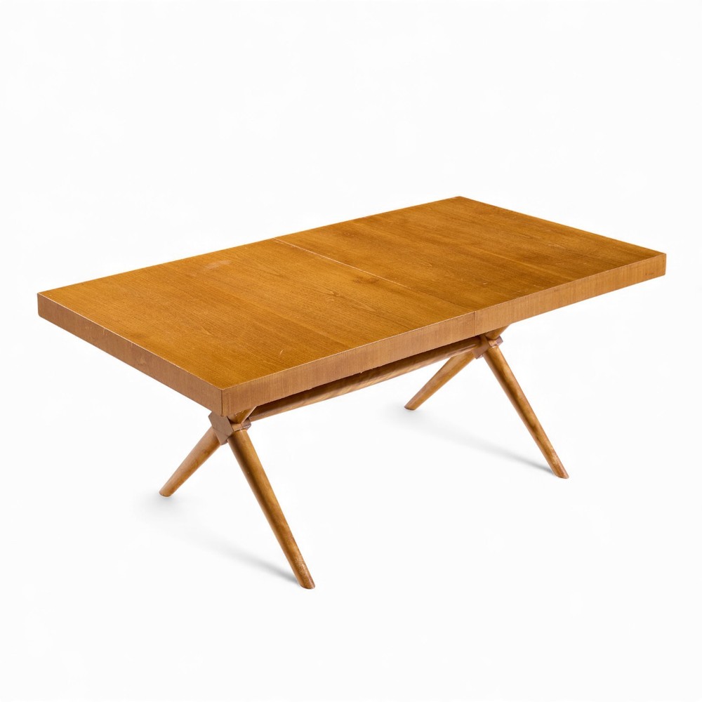 Robsjohn Gibbings for Widdicomb Bleached Mahogany X Based Dining Table