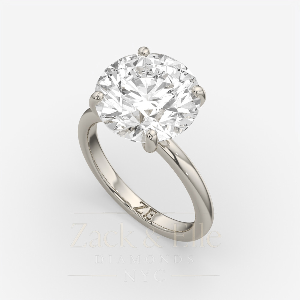 IGI 5 Ct Round Cut E/VS1 Lab Grown Diamond Engagement Ring Solid Platinum