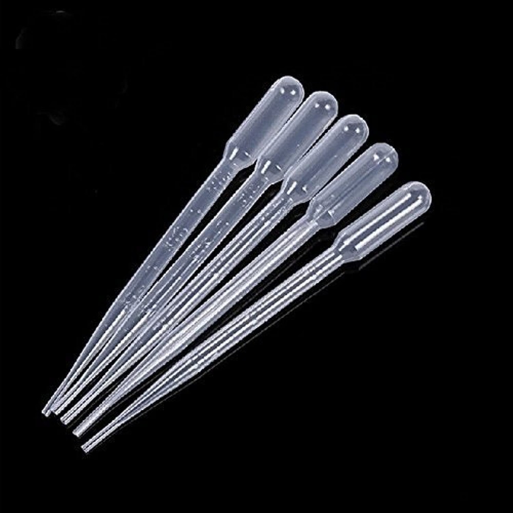 White 3ML Disposable Plastic Eye Dropper Set Transfer One Size, Transparent