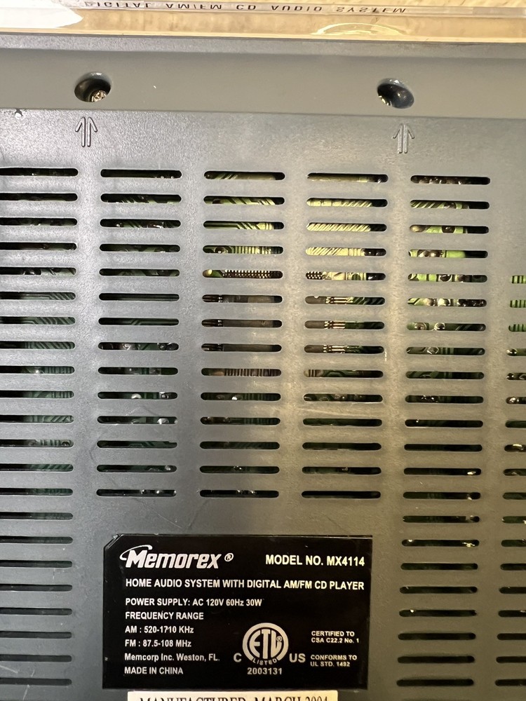 Memorex MX4114 CD Stereo Unit