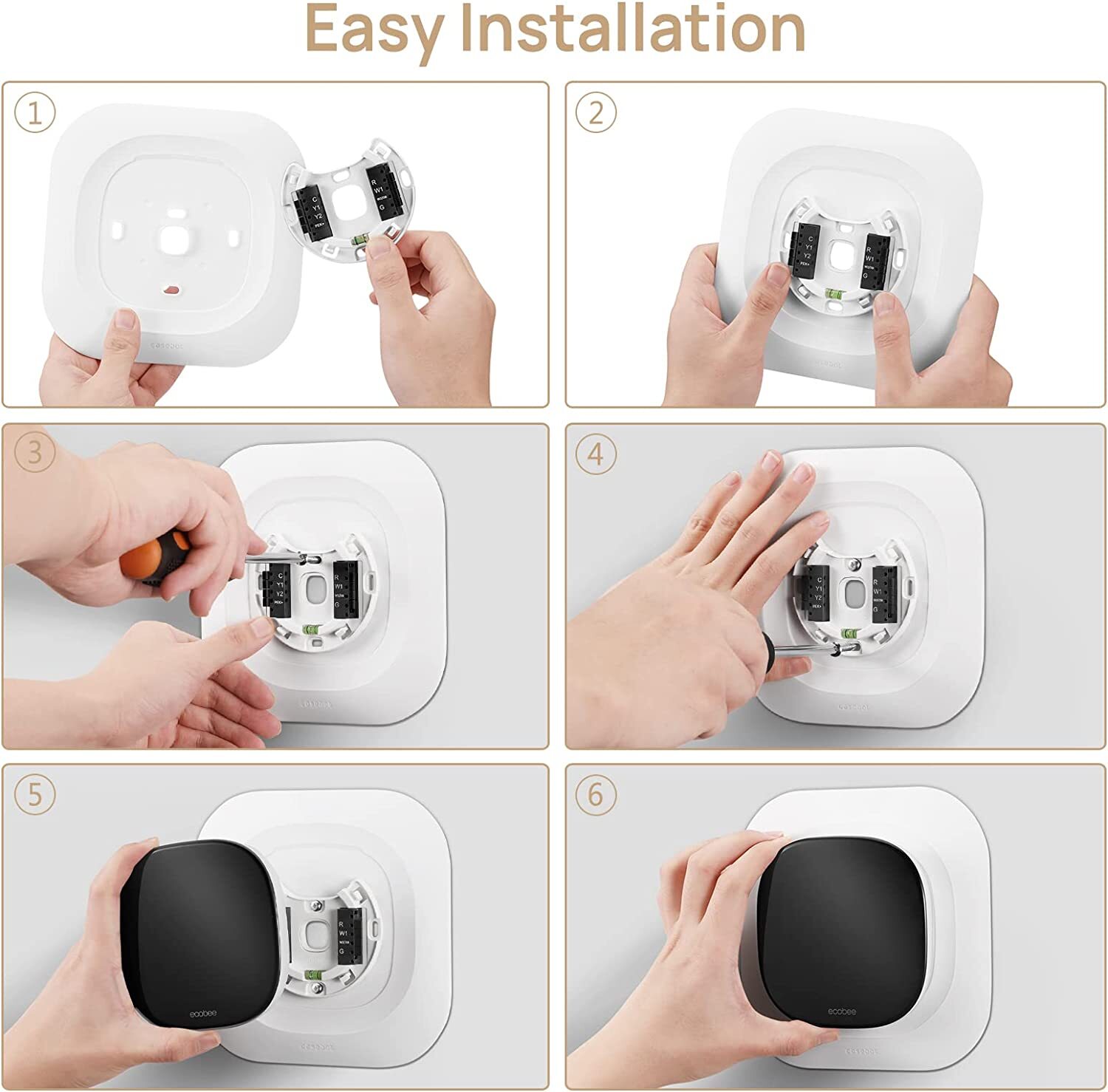 Wall Plate for Ecobee Smart Thermostat Premium/Enhanced 2022 Bracket Mount Cover