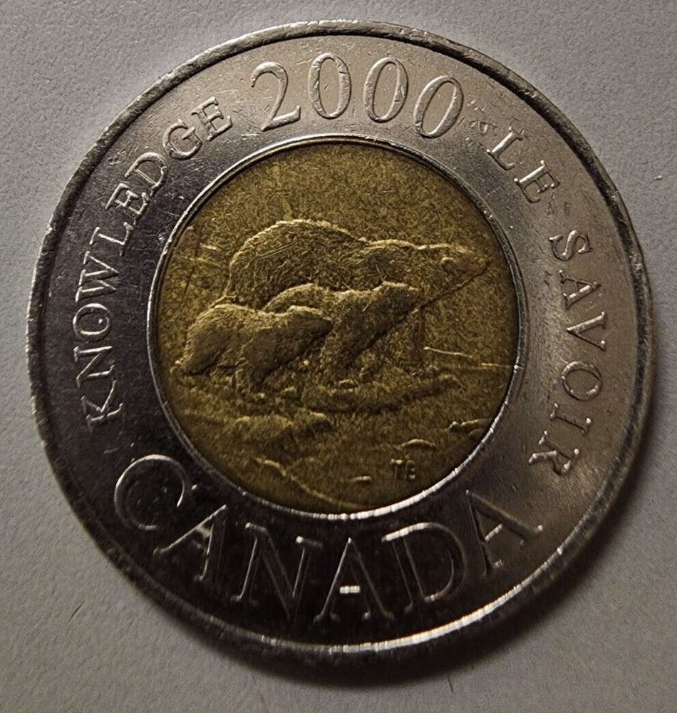 2000 Canada $2 Toonies Knowledge Queen Elizabeth (2 Dollar) Coin