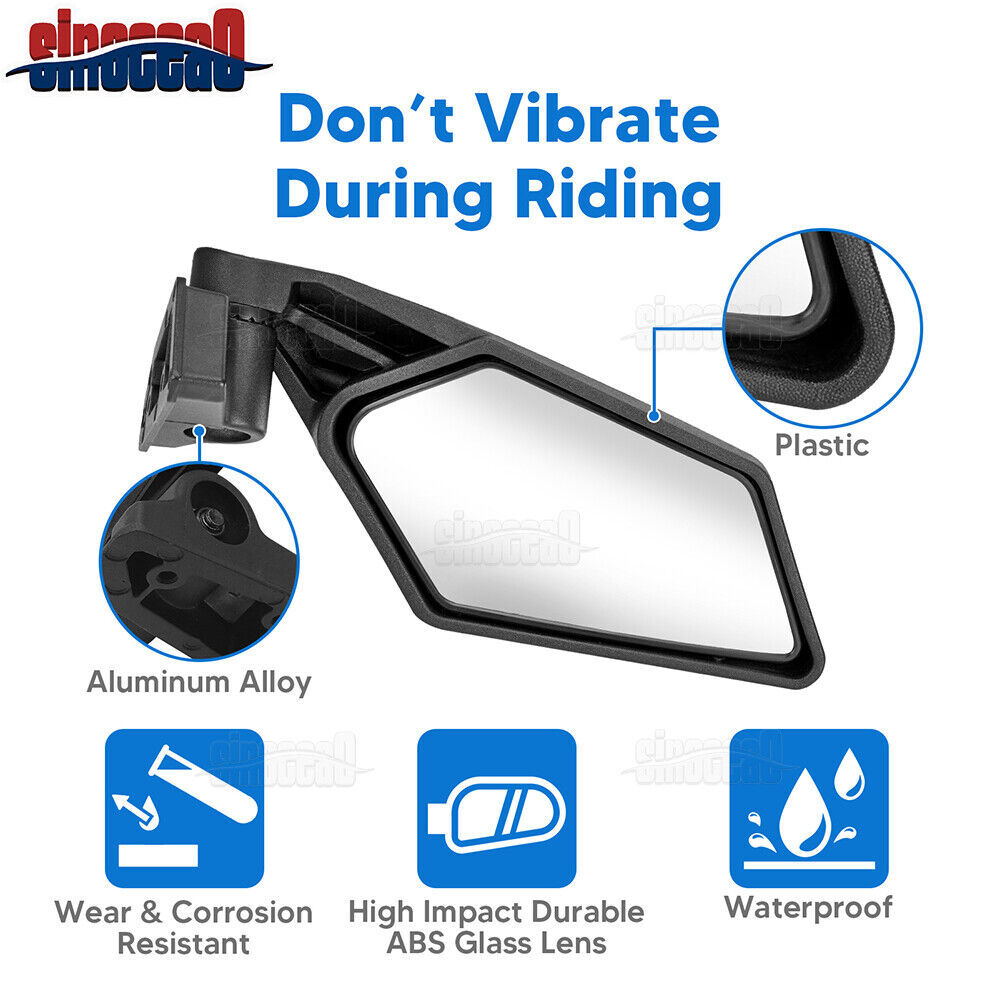 For 2017-2024 Can Am Maverick X3 XRS XDS MAX Racing Style Rear View Side Mirrors