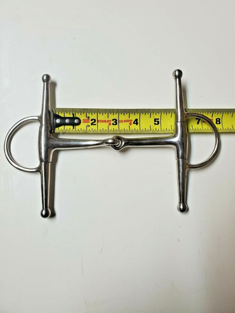 5-1/2" Full Cheek D Ring Snaffle Bit Stainless-Used