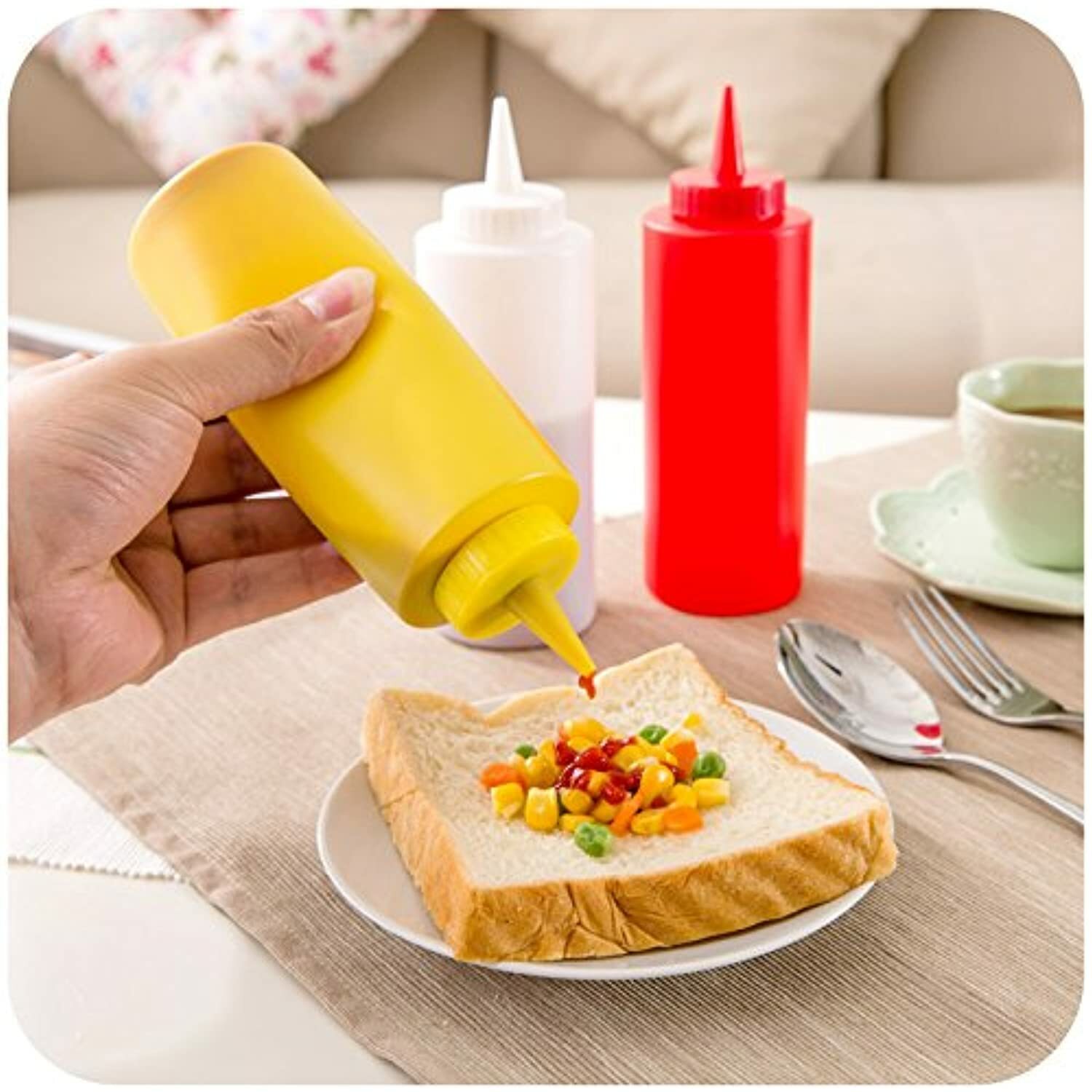 Soft Squeeze Bottles Clear Set of 3 32 OZ. Each