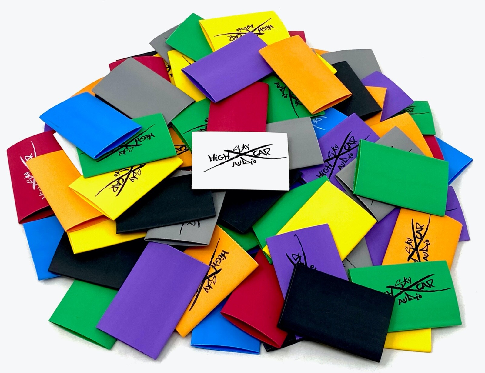 (10) 2/0 or 1/0 Gauge BLUE 1.5" x 2" Heat Shrink Tube 4 Ring Terminals Tubing