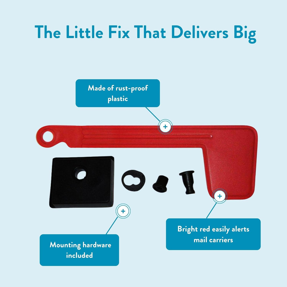 Plastic Mailbox Flag Replacement Kit, Red