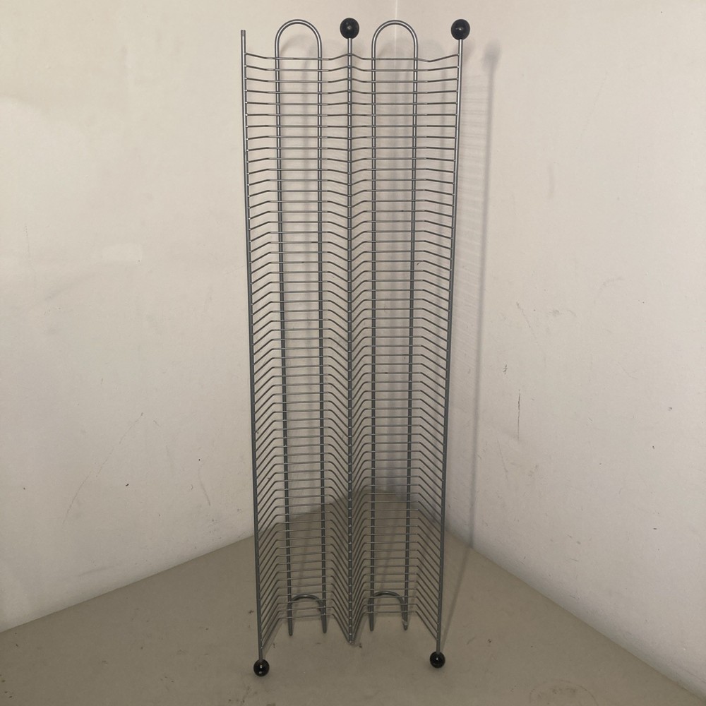 120 Wire CD Media Storage Tower Rack Stand Gray Wire CD Tower