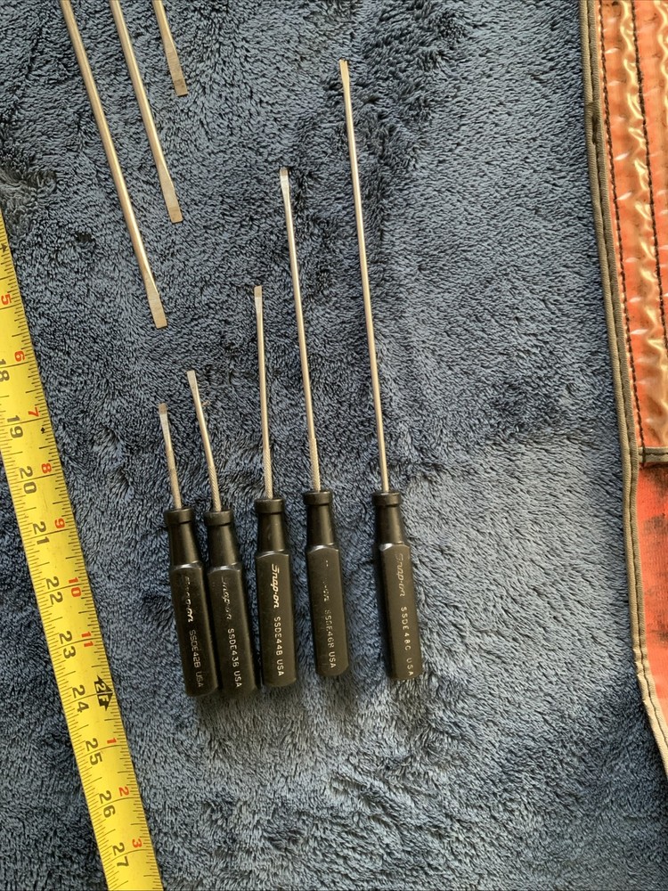 Snap On Screwdriver Set, Older Style….see Pics….black Handle