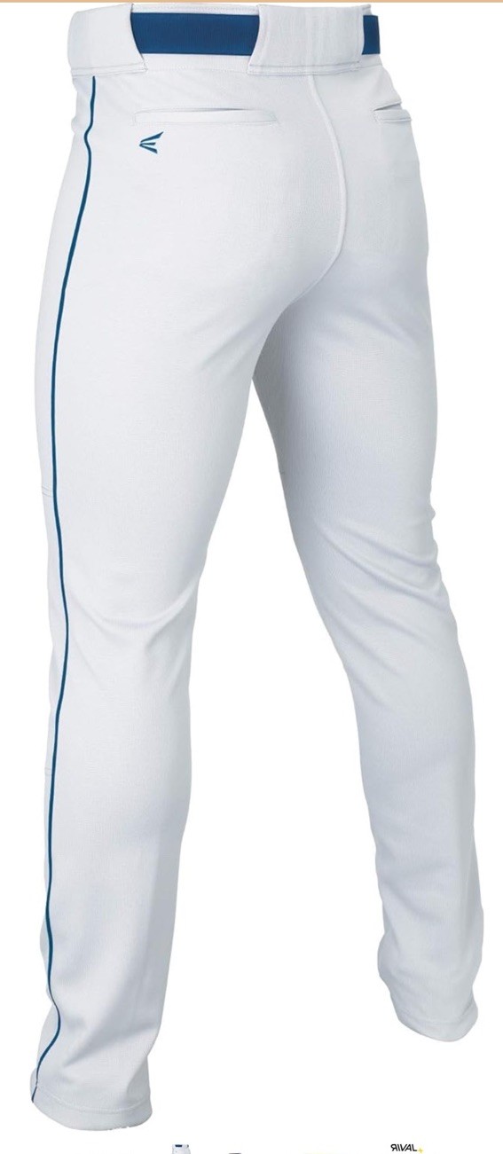 Easton Rivals Plus Men’s White With Navy Piping Full Length Baseball Pant NWT