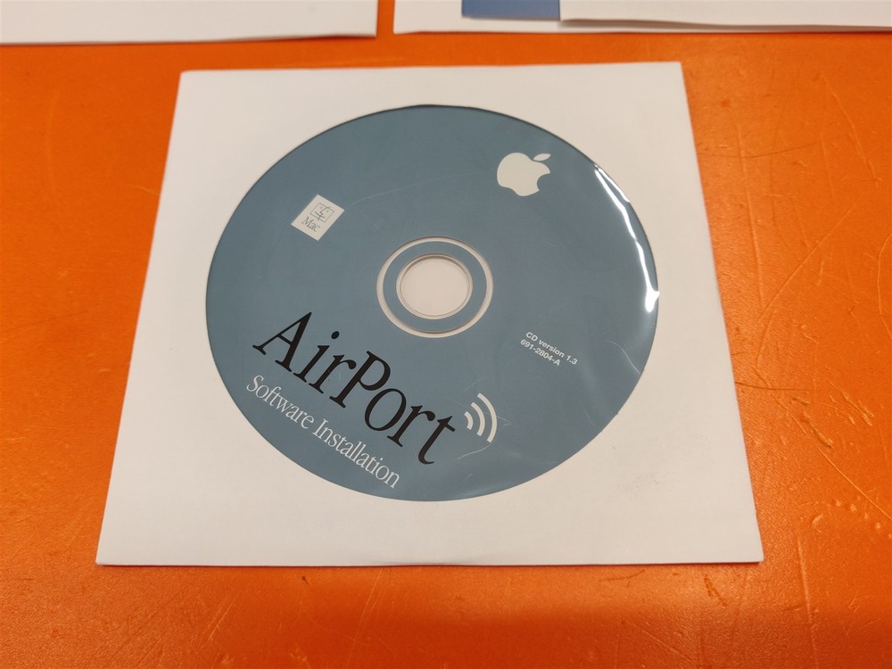 ⭐️⭐️⭐️⭐️⭐️ Sealed Apple AirPort Software Installation CD Version 1.3 & Papers