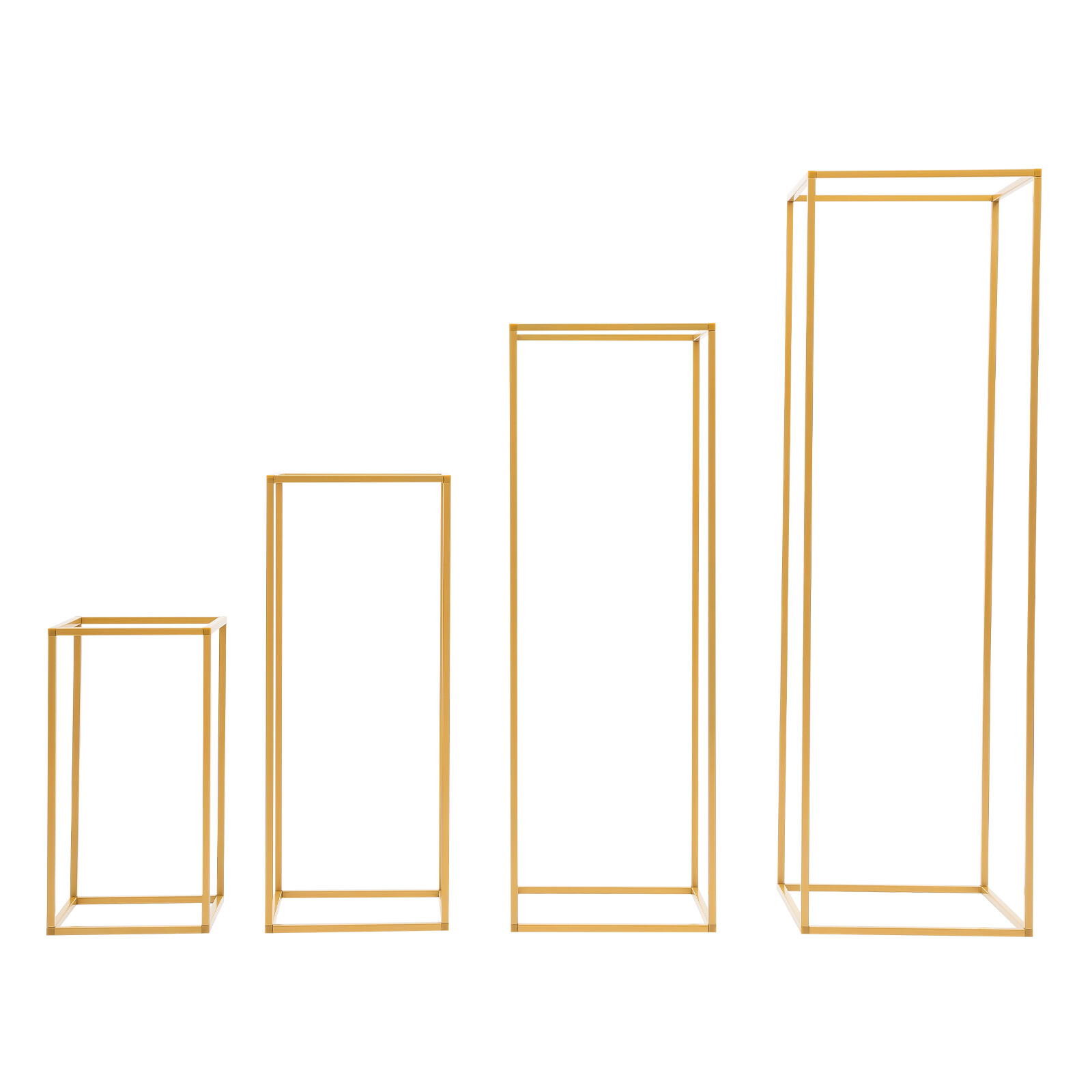 4Pcs Gold Metal Flower Stand Flower Holder Display Shelf For Wedding Party Decor